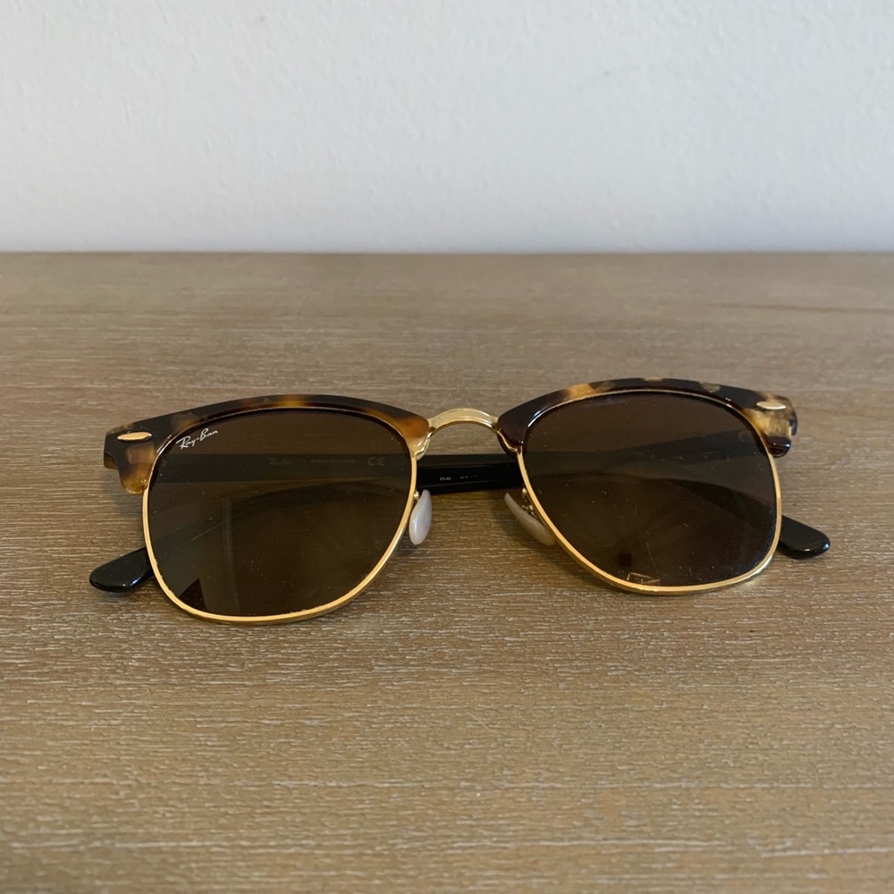 RAYBAN CLUBMASTER TORTOISE SUNGLASSES